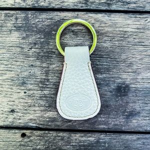 NWOT Dooney & Bourke White Leather Key Fob